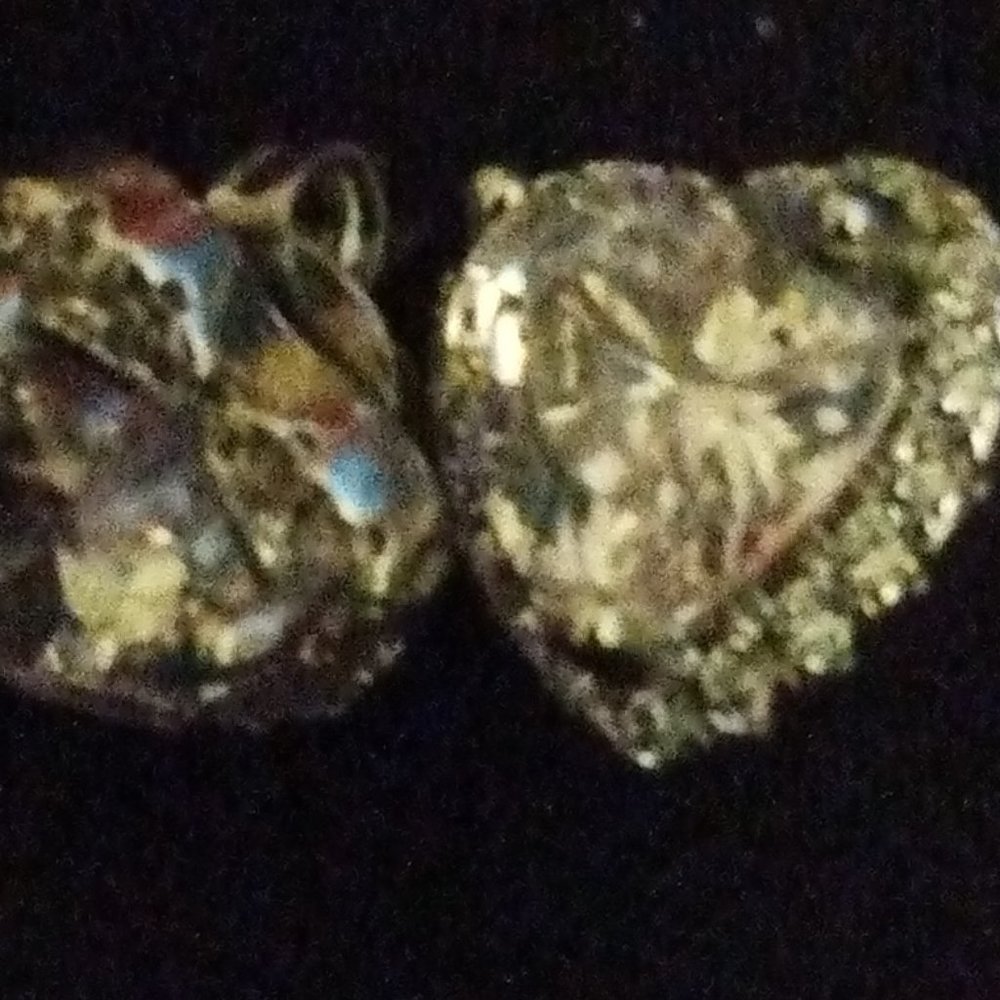 Earrings silver heart shaped earrings